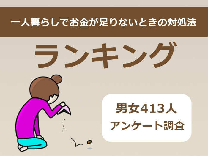 一人暮らしでお金が足りないときの対処法